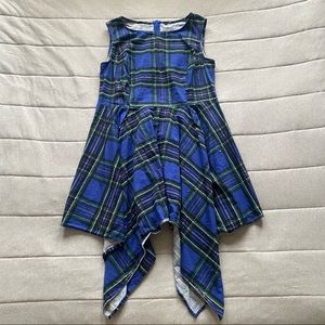 Handkerchief style plaid dress